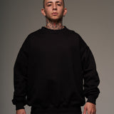 Crewneck Negro 400 gramos 100 % Algodón