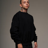 Crewneck Negro proceso  400 gramos 100 % Algodón