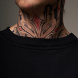 Crewneck Negro proceso  400 gramos 100 % Algodón