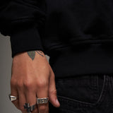 Crewneck Negro proceso  400 gramos 100 % Algodón