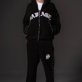 Double Zip Hoodie Boxy fit Perlas Rojas 14651