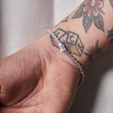 Pulsera plata 925 moissanitas y baggets