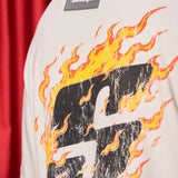 Camiseta Marfil Oversize Fire City Savage  250 gramos
