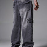 JEANS BAGGY 2 BOLSILLOS  1 CORTE GRIS CLARO