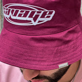 Burgundy Bucket Hat / White SVG 14262