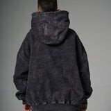 Nuevo Hoodie Distressed Acid wash Gris oscuro  400 gramos