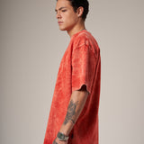 Basica Oversize Acid Wash Roja 14383