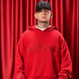 Pre venta Hoodie Boxy fit Red district + Pedreria