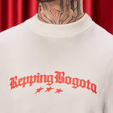 Camiseta Marfil Oversize Repping Bogota Savage  250 gramos