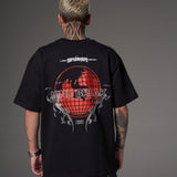 T shirt hyper red world negra  300 gramos