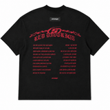 Camiseta Negra Oversize Red  250 gramos