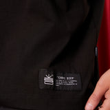 Camiseta Negra Oversize Logo rojo 250 gramos