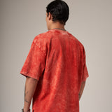 Basica Oversize Acid Wash Roja 14383