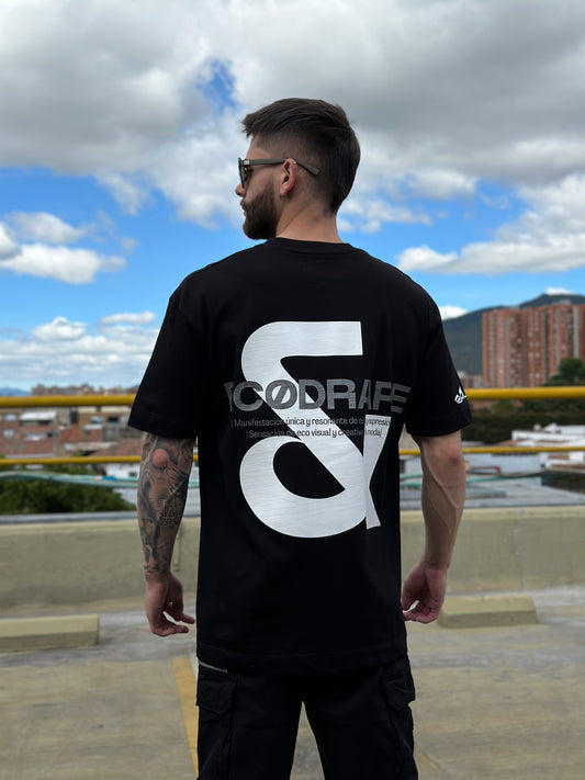 Camiseta ECODRAPE & oversize negra Ecodrape ©️