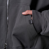 Double zip hoodie gris hypermorph