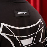 Camiseta Negra Oversize Crew  250 gramos