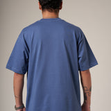 250 GRAMS T-SHIRT, 100% BLUE COTTON