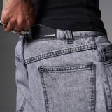 JEANS BAGGY CINTA  GRIS CLARO