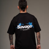 Savage blue angels negra 250 GSM 100% Algodón