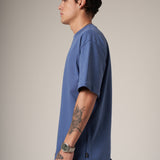 250 GRAMS T-SHIRT, 100% BLUE COTTON