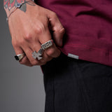 Camiseta 100% Algodón Peruano Vino tinto Oversize 250 Gramos