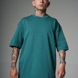 Camiseta 100% Algodón Peruano verde Oversize 250 Gramos