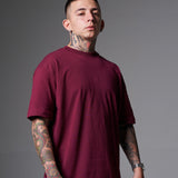 Camiseta 100% Algodón Peruano Vino tinto Oversize 250 Gramos
