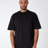250 GRAMS T-SHIRT, 100% BLACK COTTON