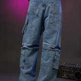 SAVAGE CARGO BAGGY FIT JEANS
