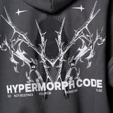 Double zip hoodie gris hypermorph