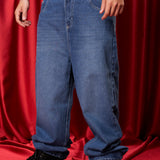 JEAN BAGGY  MID BLUE