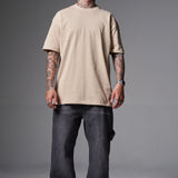 Camiseta 100% Algodón Peruano Camel Oversize 250 Gramos