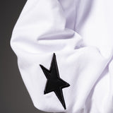 Double Zip Hoodie Boxy fit estrellas negras