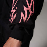 Hoodie Boxy fit rosa piedras  400 gramos