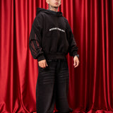 Hoodie Boxy fit Negro Savage drop 2026