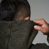Nuevo Hoodie Distressed Acid wash Verde 400 gramos