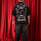 Camiseta Negra Oversize Crew  250 gramos