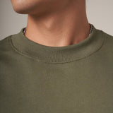 BOXY FIT 300 GRAMOS, 100% ALGODÓN VERDE MILITAR