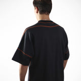 BLACK CONTRAST OVERSIZE T-SHIRT 