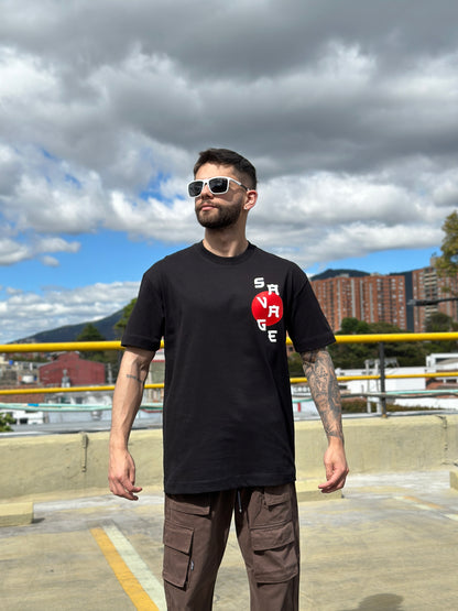 Camiseta NO LOVE oversize negra Ecodrape ©️