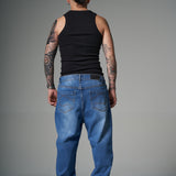 JEANS STRAIGTH SAVAGE AZUL MEDIO  14500