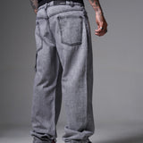 JEANS BAGGY CINTA  GRIS CLARO
