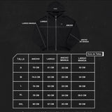 Double Zip Hoodie Boxy fit estrellas negras