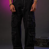 JEANS BAGGY FIT SAVAGE SUPER CARGO NEGRO 14426