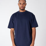 300 GRAMS 100% COTTON NAVY BLUE T-SHIRT 