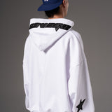 Double Zip Hoodie Boxy fit estrellas negras