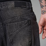 JEANS BAGGY FIT SAVAGE NEGRO  2 CORTES 4 BOLSILLOS 14502