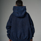Nuevo Hoodie Distressed Acid wash Azul 400 gramos