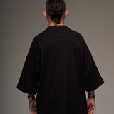 T shirt super oversize costuras  Negra  Savage 100% Algodón 350 gramos