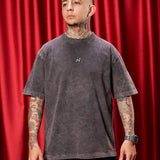 Oversize Acid Wash Negra Placa S Red district